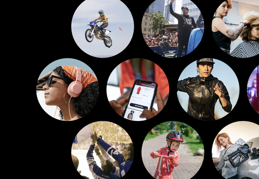 Collection of images in circles